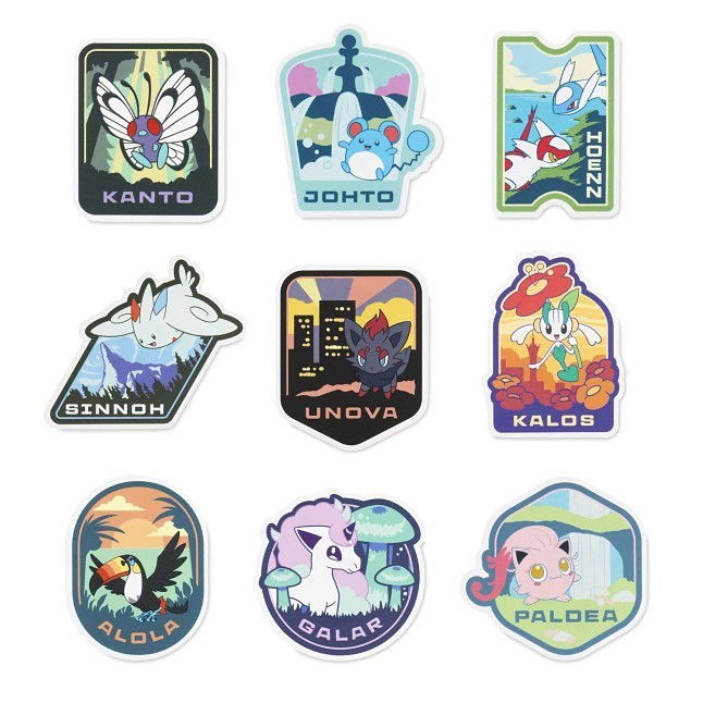 Explore Pokémon Stickers (9-Pack)